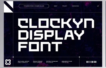 Download Clockyn - Futuristic & Bold Expanded (Creative <span class='badge badge-warning'>Market</span> 291639181)