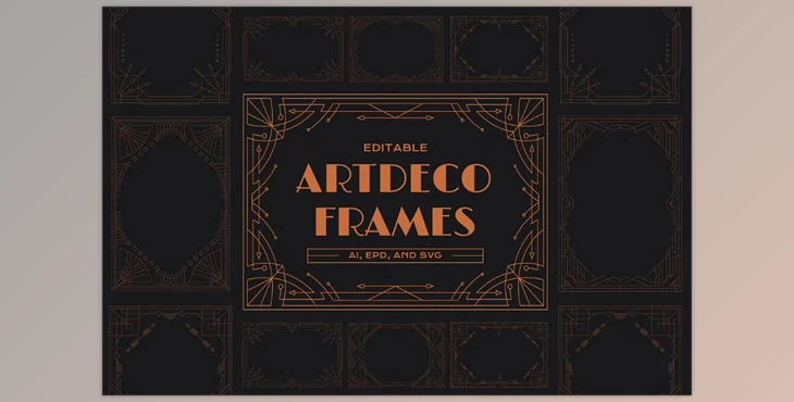 Download Art Deco Frames Collection (Creative Market 291638758)