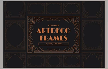 Download Art Deco Frames <span class='badge badge-warning'>Collection</span> (Creative Market 291638758)