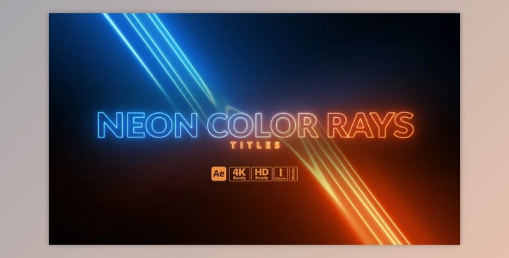 Download Neon Color Rays Titles (Videohive 59484480) - AE Project