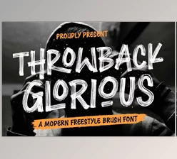 Download Dry Brush Font – Throwback Glorious Font (Creative Market 291664535)