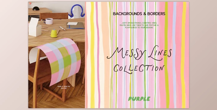 Download Messy Lines: Backgrounds & Borders (Creative Market 291589870)