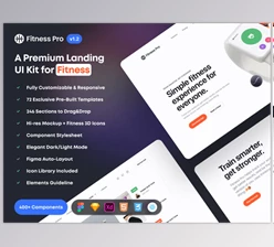 UI8 - Download Fitness Pro: Website UI Kit v1.2