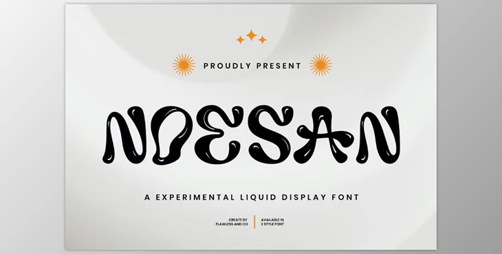 Download Noesan - Liquid Display Font (Creative Market 291668813)
