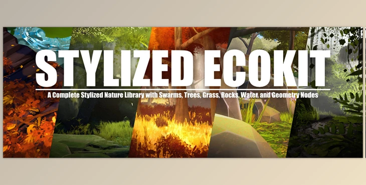 Blender - Download Flora Assets: Stylized Nature Pack - Ecokit