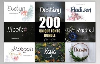 Eldamar Studio - Download 200 <span class='badge badge-warning'>Unique</span> Fonts Bundle