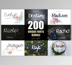 Eldamar Studio - Download 200 Unique Fonts Bundle