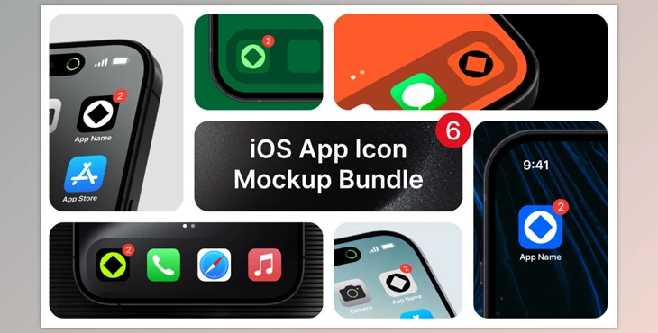Gumroad - Download Lucas Fields - iOS App Icon Mockup Bundle