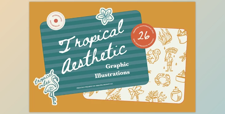 Download Tropical Aesthetic Illustration (Creative Market 291798226)