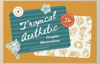 Download <span class='badge badge-warning'>Tropical</span> Aesthetic Illustration (Creative Market 291798226)