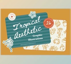 Download Tropical Aesthetic Illustration (Creative Market 291798226)