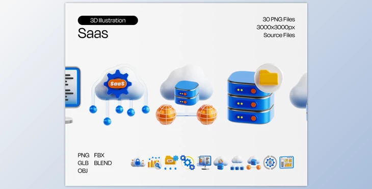 UI8 - Download Saas 3D Illustration