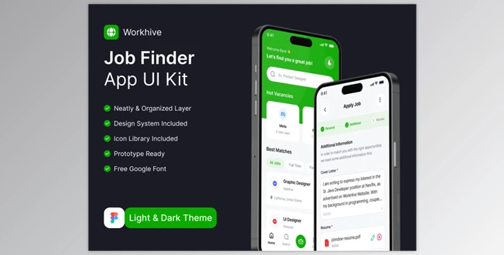 UI8 - Download Workhive - AI Job Finder App UI Kit