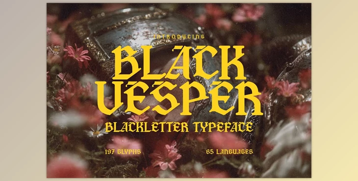 Download Black Vesper - Blackletter Typeface (Creative Market 291669884)