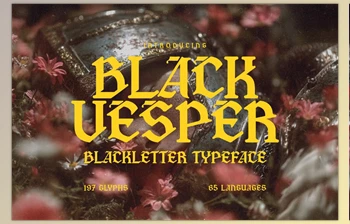 Download Black Vesper - <span class='badge badge-warning'>Blackletter</span> Typeface (Creative Market 291669884)