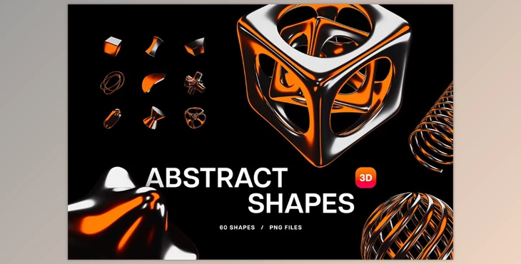 Download Color Chrome 3D Objects (Creative Market 291716808)