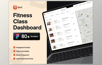 UI8 - Download Befit - Fitness Class Dashboard UI <span class='badge badge-warning'>Kit</span>
