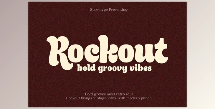 Download Rockout - Modern Groovy Font (Creative Market 291810960)