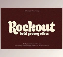 Download Rockout - Modern Groovy Font (Creative Market 291810960)