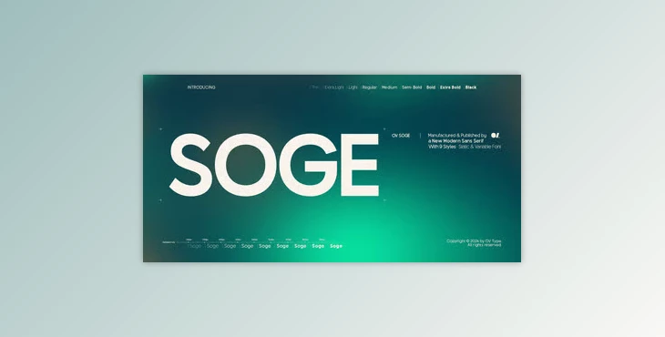 MyFonts - Download OV Soge Sans Serif Font Family 9xOTF