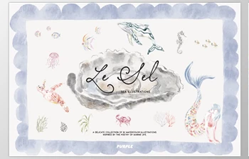 Download Le Sel: Watercolor Sea <span class='badge badge-warning'>Illustrations</span> (Creative Market 291568135)