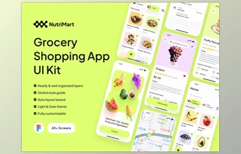 UI8 - Download NutriMart - Grocery Shopping App UI <span class='badge badge-warning'>Kit</span>