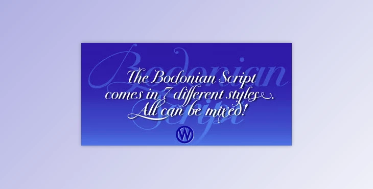 My Fonts - Download Bodonian Script - Fancy 7 Script Fonts