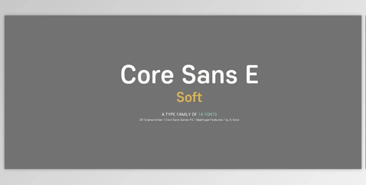 My Fonts - Download The Core Sans ES - A Modernized Grotesque Font Family 18xOTF