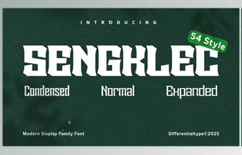 Download Sengklec - <span class='badge badge-warning'>Display</span> Family <span class='badge badge-warning'>Font</span> (Creative Market 291689947)