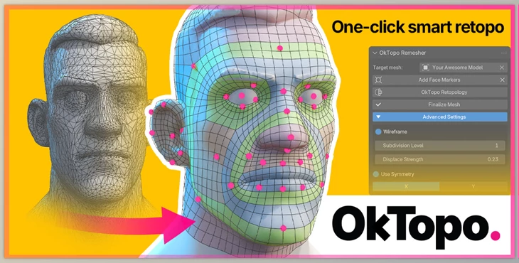 Gumroad - Download OkTopo Remesher v1.0 for Blender