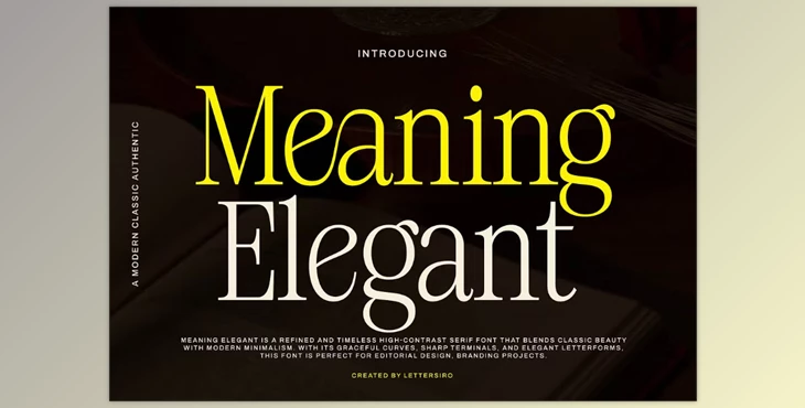 Download Meaning Elegant - Classic Serif Font (Creative Market 291689610)