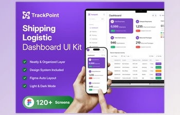 UI8 - Download TrackPoint - Shipping Logistic Dashboard UI <span class='badge badge-warning'>Kit</span>