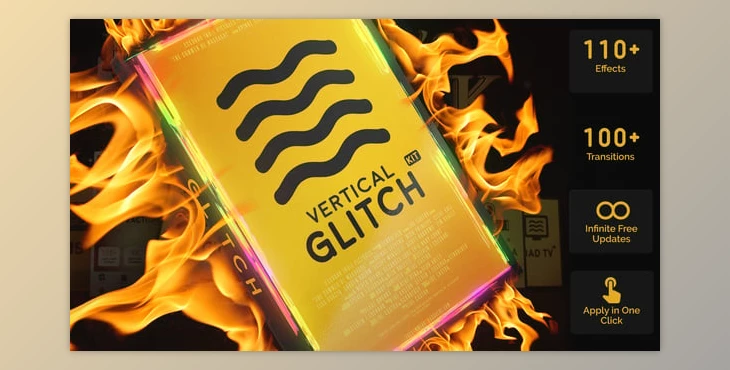 Download Vertical Glitch Presets Pack (Videohive 59891168) - AE Project