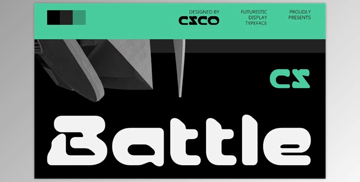 Download CS Battle – Futuristic Font (Creative Market 291684108)