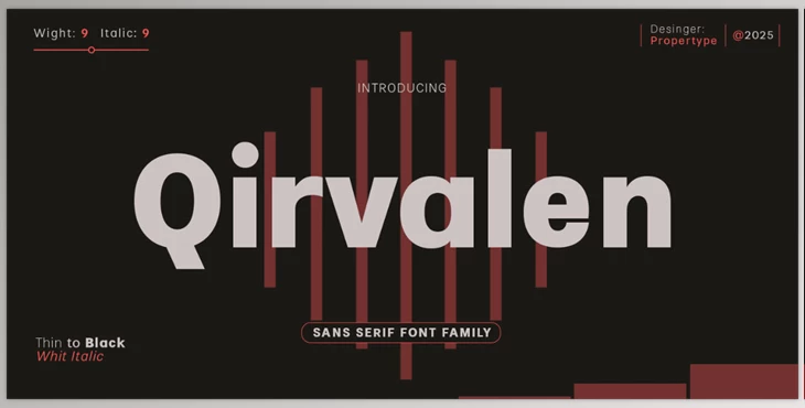 Font Bros - Download Qirvalen Font Family 18xOTF