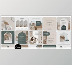 Craftwork Design - Download Canva Green Instagram Templates