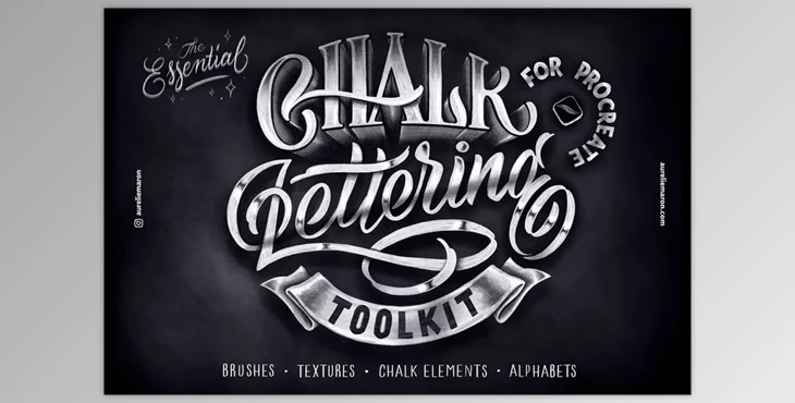 Aurelie Maron - Download Chalk Lettering Toolkit for Procreate