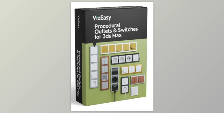 VizEasy - Download Procedural Outlets & Switches for 3ds Max PRO