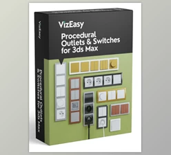 VizEasy - Download Procedural Outlets & Switches for 3ds Max PRO