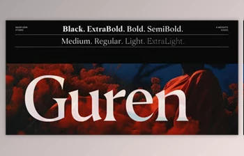 My <span class='badge badge-warning'>Fonts</span> - Download Guren Font Family 16xOTF