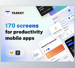 UI8 - Download Tasksy - UI kit for Productivity Mobile Apps
