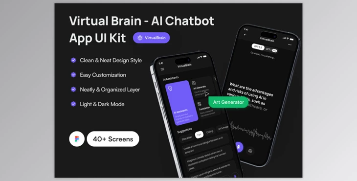UI8 - Download Virtual Brain | AI Chatbot App UI Kit