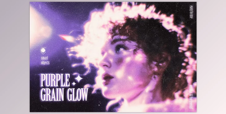 Download Purple Grain Glow Effect (Creative Market 291855045)