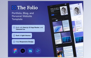 UI8 - Download The Folio - <span class='badge badge-warning'>Portfolio</span>, Blog, and Personal Website Template