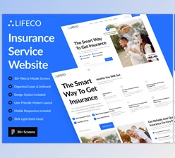 UI8 - Download LifeCo - Insurance Service Website UI Kit