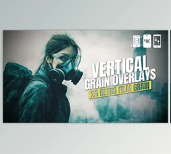 Download 20 Retro Film Grain Vertical Overlays For DaVinci Resolve (Videohive 60139567)