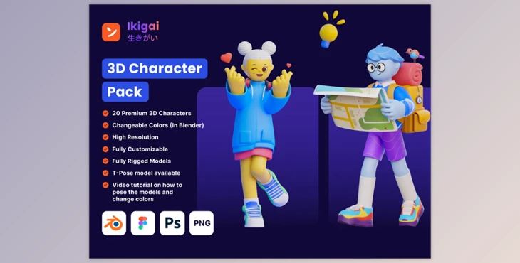 UI8 - Download Ikigai - 3D Character Pack
