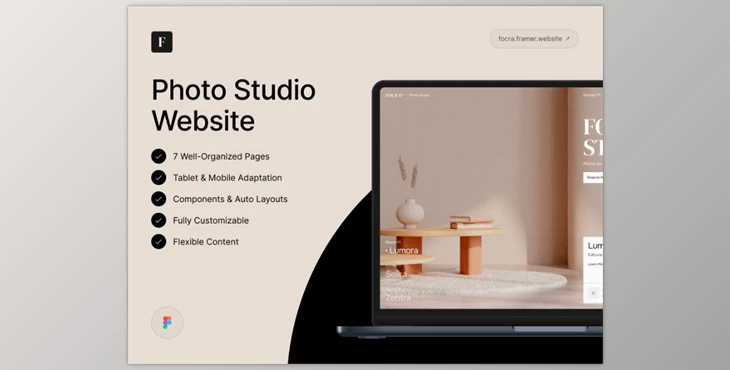 UI8 - Download Focra - Photo Studio Website