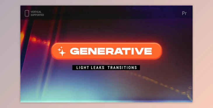 Download Generative Light Leaks Transitions | Vertical | Premiere Pro (Videohive 60177004)