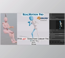 Blender - Download RealMotion Pro v1.57.6 + Mixamo Rigs